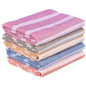COMFORT WEAVE Cotton Bath Towels 250 GSM Multicolor(Set of 5, 31 X 62 Inch)