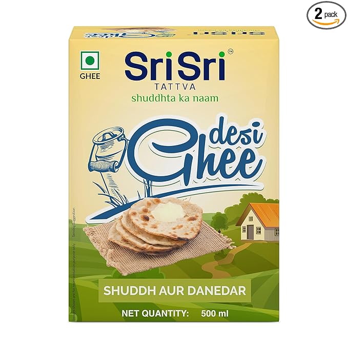 Sri Sri TATTVA shuddhta ka naam Desi Ghee – 500ml Shuddh Aur Danedar