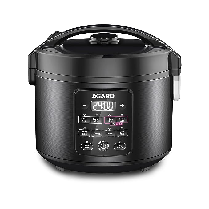 AGARO Regal Electric Rice Cooker, 3 Liters Ceramic Inner Bowl, Cooks Up to 600 Gms Raw Rice