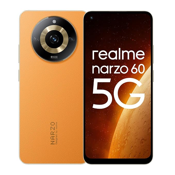 realme narzo 60 5G (Mars Orange,8GB+256GB) | 90Hz Super AMOLED Display