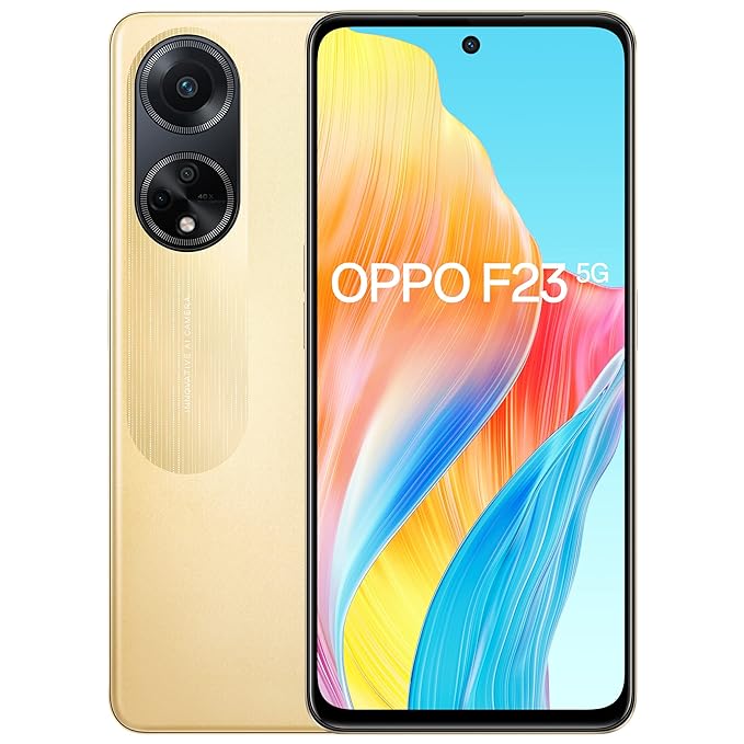 OPPO F23 5G (Bold Gold, 8GB RAM, 256GB Storage) | 5000 mAh Battery with 67W SUPERVOOC Charger