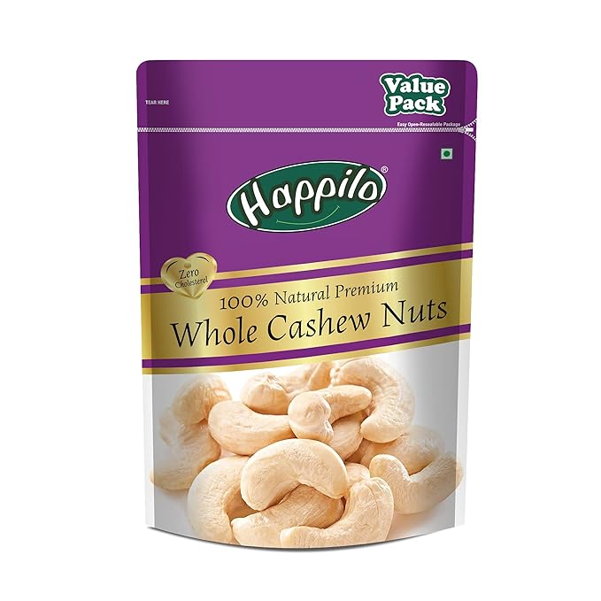 Happilo 100% Natural Premium Whole Cashews 500 g Value Pack