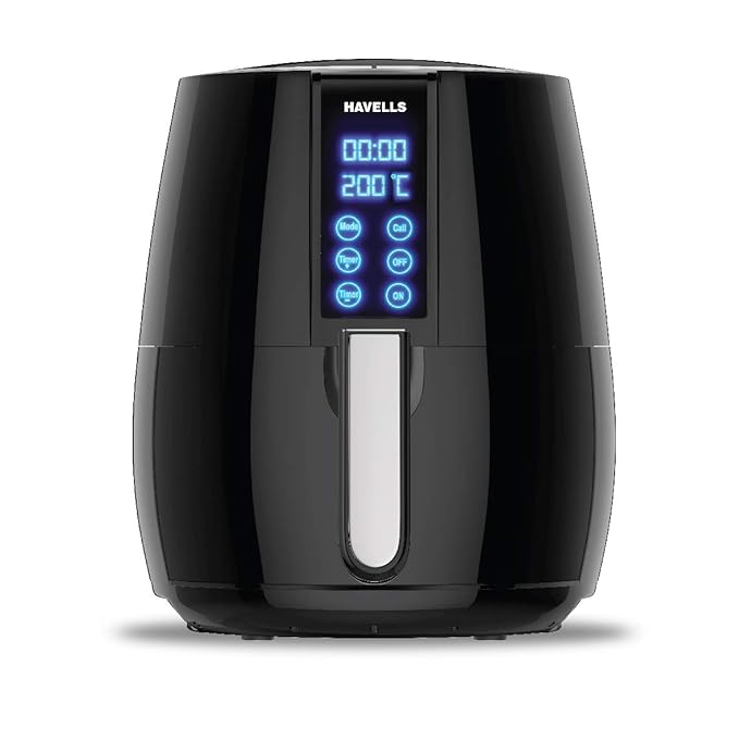 Havells Air Fryer Prolife Digi with 4L Capacity | Digital Touch Panel | Auto On/Off | 2 Yr Warranty, Black