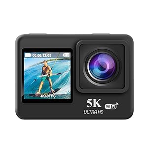 V88R 5K 30FPS 48MP WiFi Ultra HD Sports Action Camera | 2″ / 1.4″ Dual Touch Screen