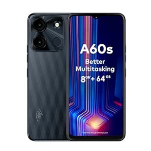 itel A60s (4GB RAM + 64GB ROM, Up to 8GB RAM with Memory Fusion