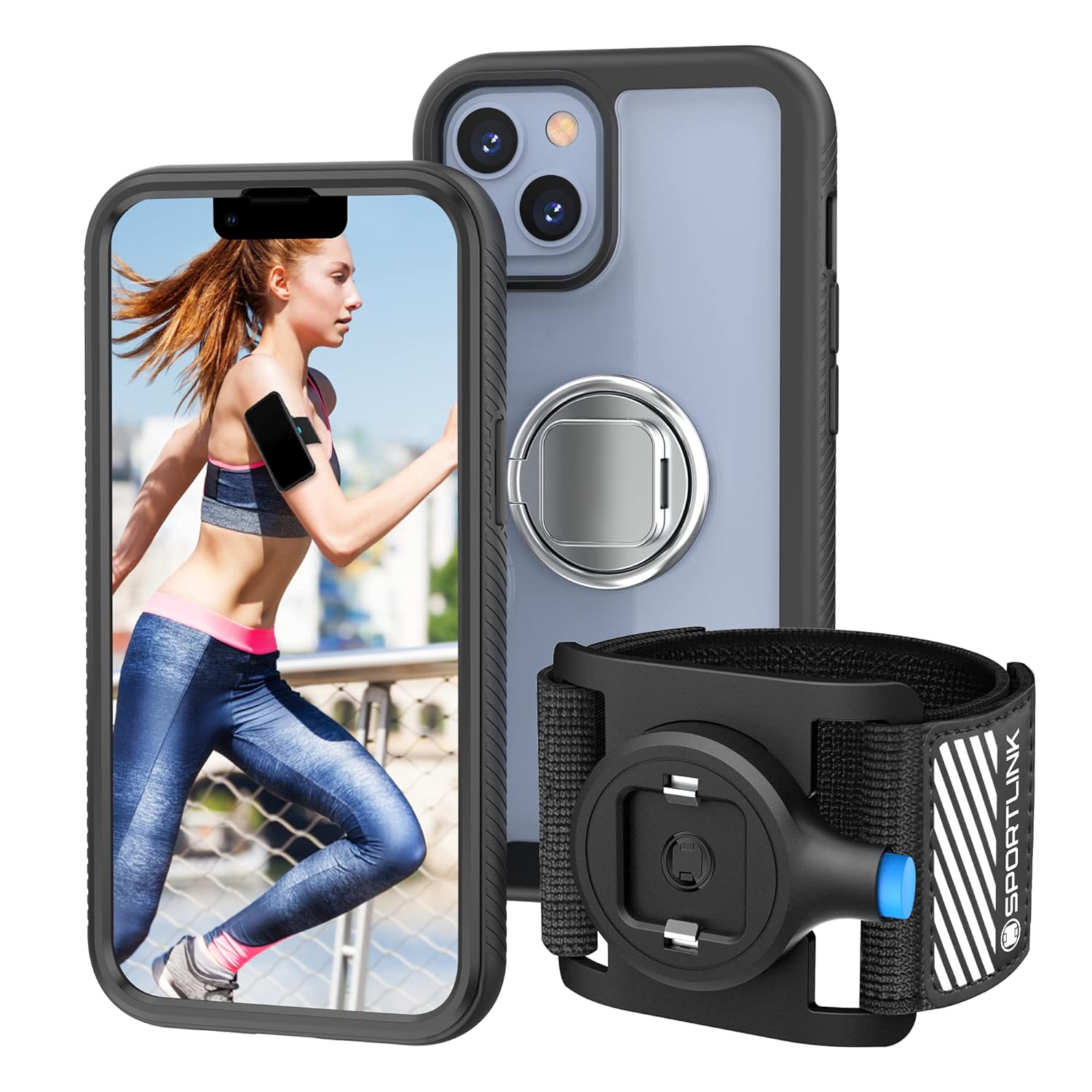 SPORTLINK Compatible with iPhone 13 Running Armband – Cell Phone Armband Holder for Running