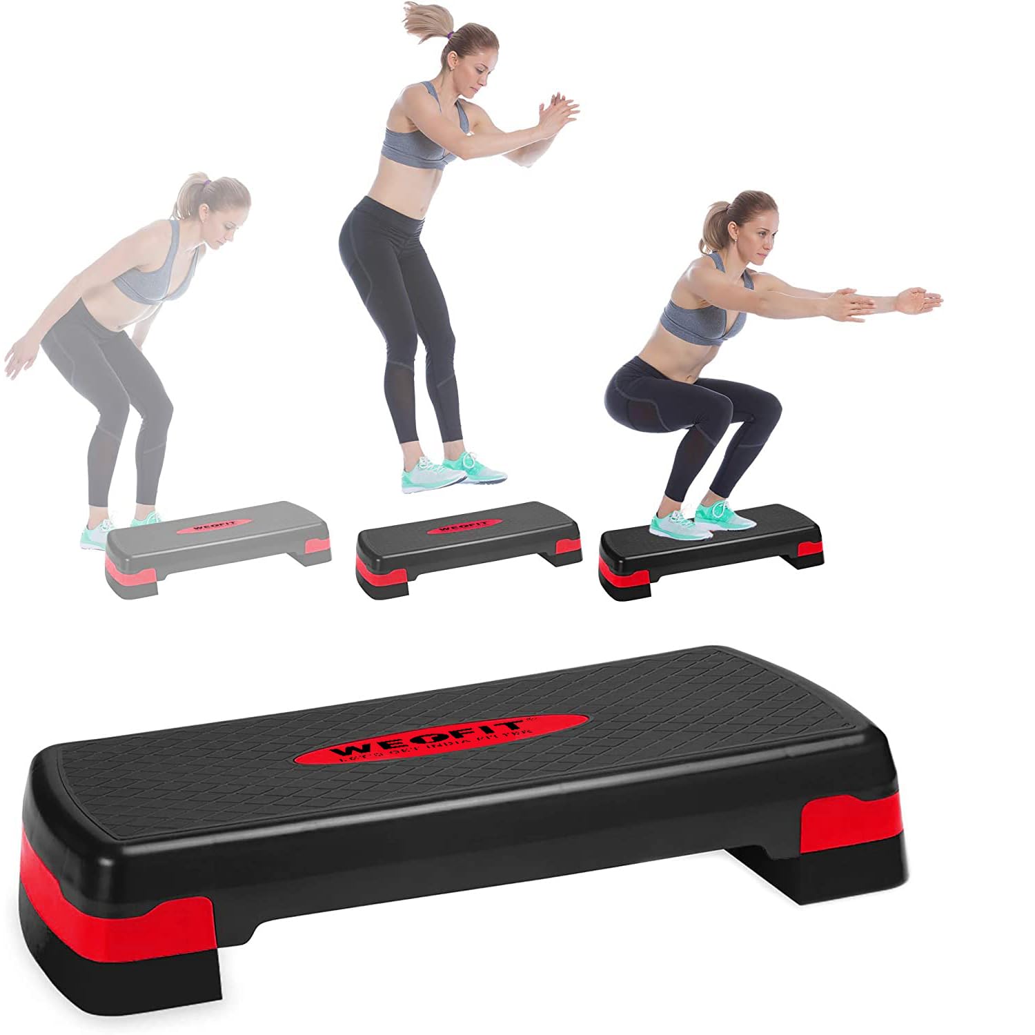 Aerobic Stepper for Cardio Workout with 4 Anti-Skid Rubber’s Pad on Legs and Slip-Resistant