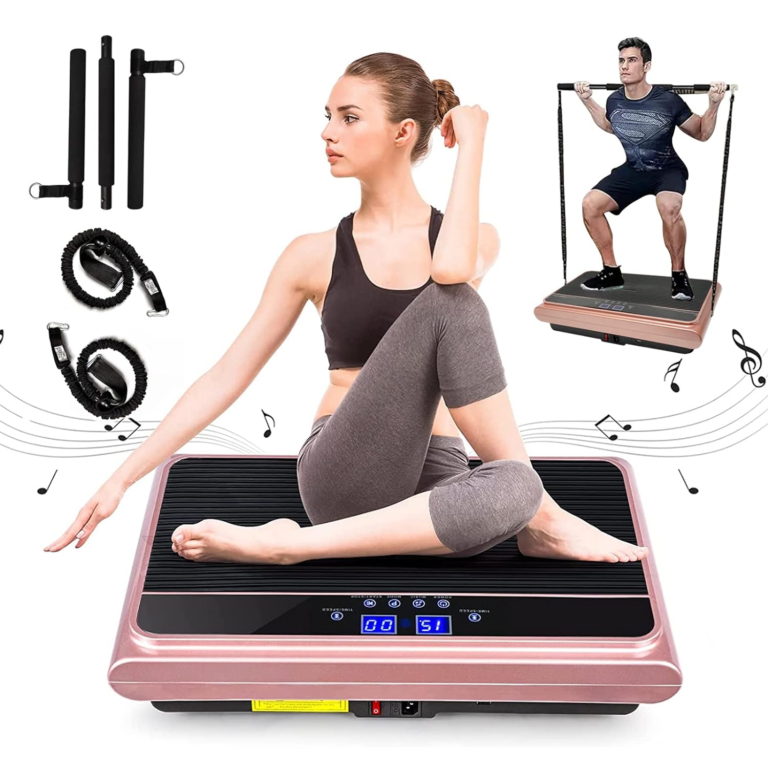 RINKMO Vibration Plate Exercise Machine Whole Body Workout Vibration Fitness Platform