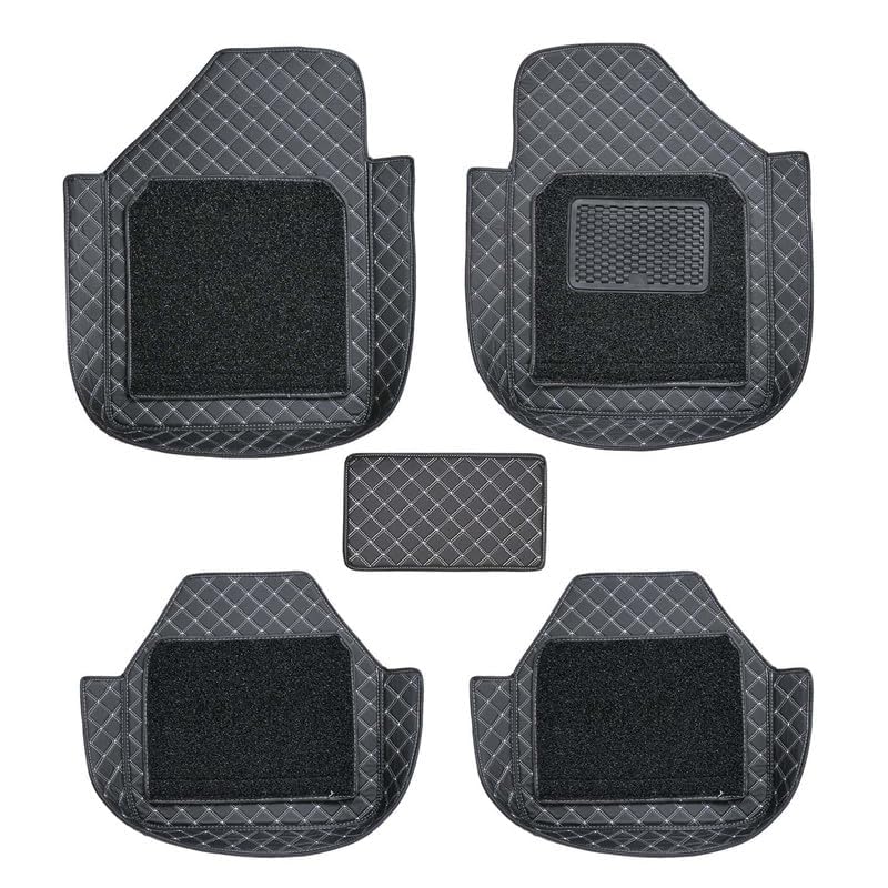 Aucklien Premium Universal 7d Bucket Mats | All 5 Seater Cars Five Complete Units Water Proof & Washable