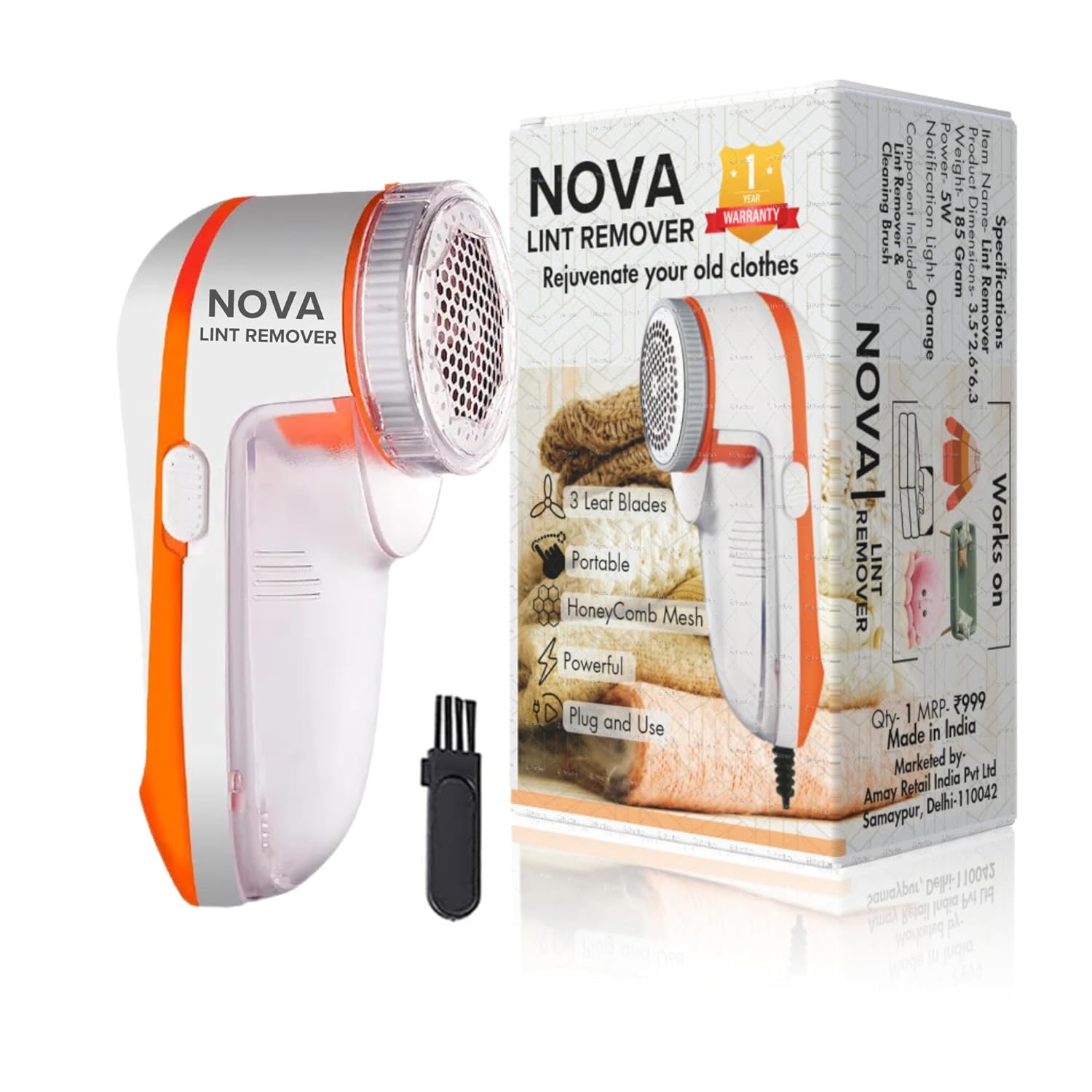 Nova Lint Remover for Clothes – Fabric Shaver Tint and Dust Remover