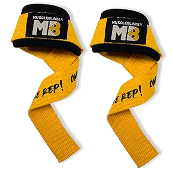 MuscleBlaze Weight Lifting Strap (One More Rep), Wrist Supporter for Gym