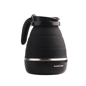 InstaCuppa Foldable Silicone Electric Kettle, 600 Ml,600 Watts,Travel Kettle