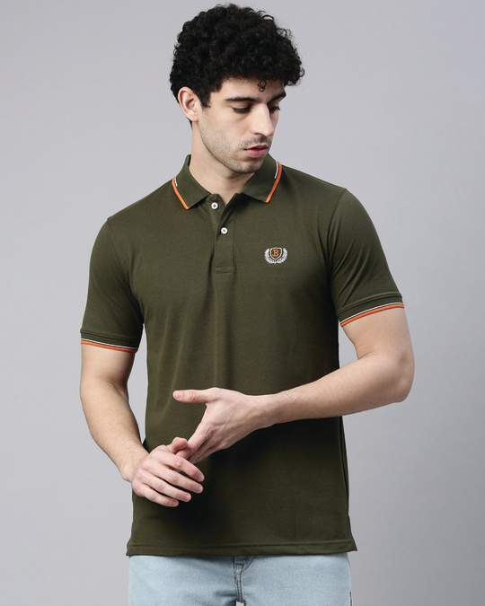 Men’s Olive Green Polo T-shirt