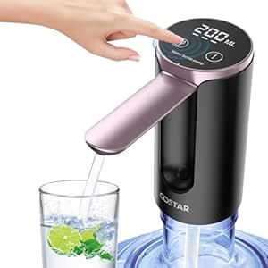 Costar Automatic Water Dispenser for 20 Litre Bottle,Portable Wireless Water Pump with LED Digital Display