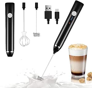 Zuvexa USB Rechargeable Electric Foam Maker – Handheld Milk Wand Mixer Frother for Hot Milk