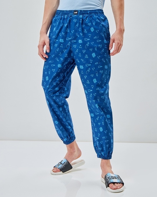 Men’s Blue All Over Printed Pyjamas