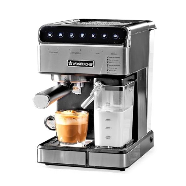 Wonderchef Regenta Automatic Coffee Maker, 20-bar with Auto-Frother