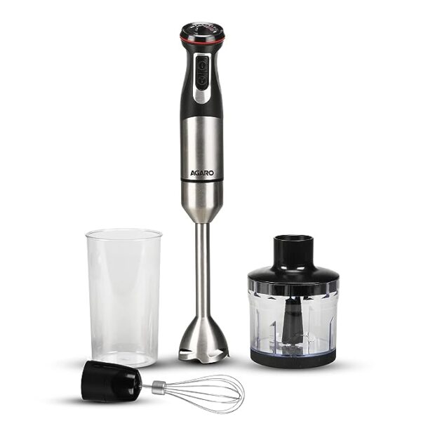 Grand 1000 Watts Hand Blender With Chopper, Jar & Whisker, 2 Variable Speed Modes