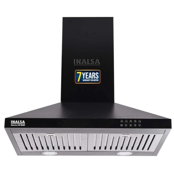 INALSA 60 cm, 1150 m3/hr Kitchen Chimney Classica 60BKBF