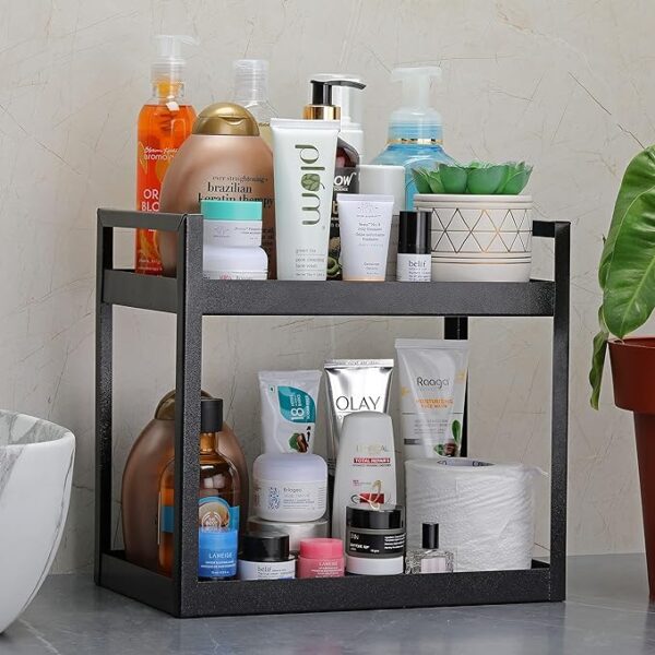 Steel Double Layer Kitchen & Bathroom Shelf