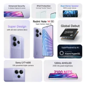 Redmi Note 14 5G (8GB RAM, 128GB, Phantom Purple)