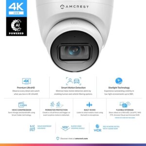 Amcrest UltraHD 4K (8MP) Outdoor Security Wired Camera