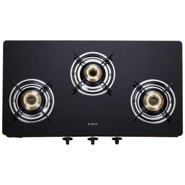 Vetro Glass Top 3 Burner Gas Stove (703 CT VETRO BLK)