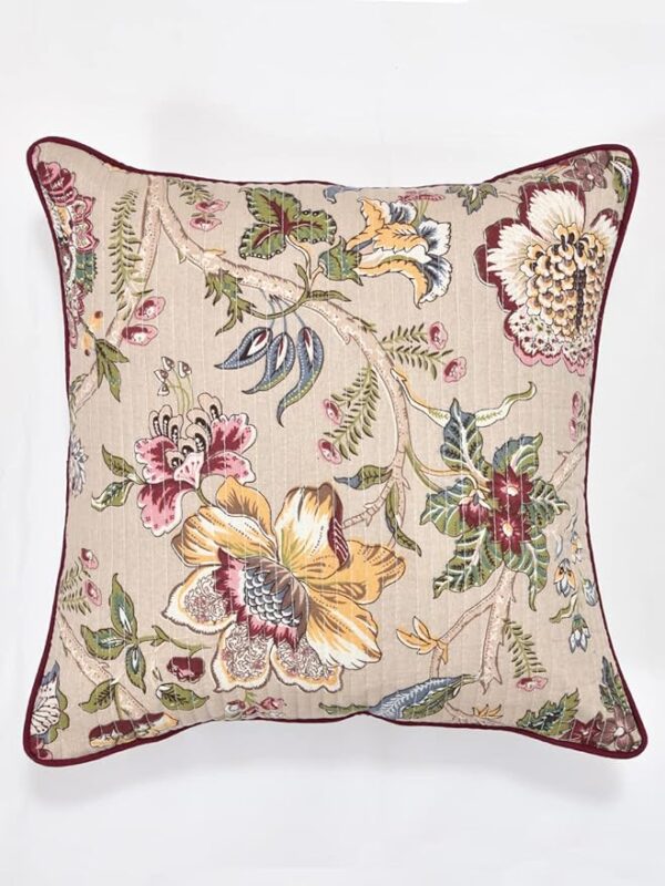 Clasiko Cushion Covers Set of 5 Beige Multicolor