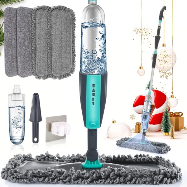 Spray Mop for Floor Cleaning Wet Dry, 360 Degree Spin Dust Home Kitchen Hardwood Floor Flat Mops