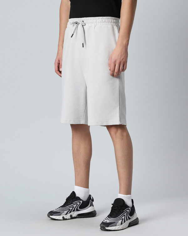 Black Chaos Typography Oversized Shorts