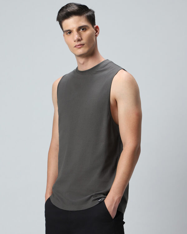 Men's Grey Oversized Vest