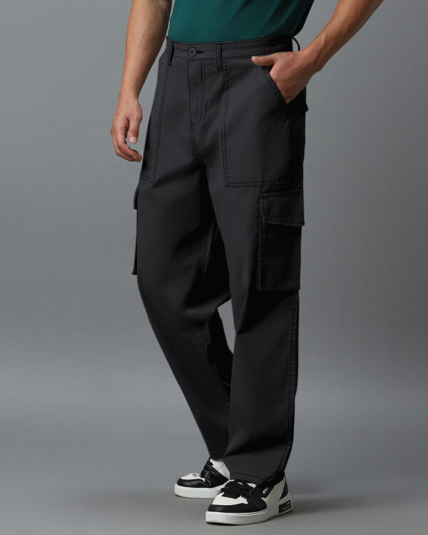 Grey Oversized Cargo Pants