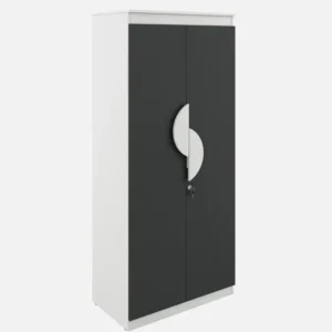 Alton 2 Door Wardrobe In Frosty White & Grey Finish