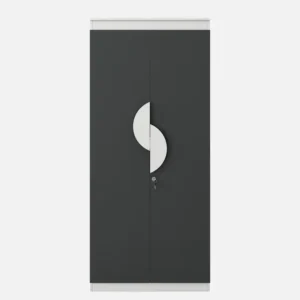 Alton 2 Door Wardrobe In Frosty White & Grey Finish