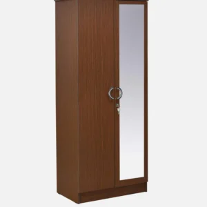 Massif 2 Door Wardrobe With Mirror in Urban Walnut Finish