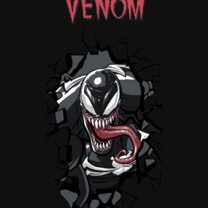 Men's Black Venom Street Graphic Printed Hoodies