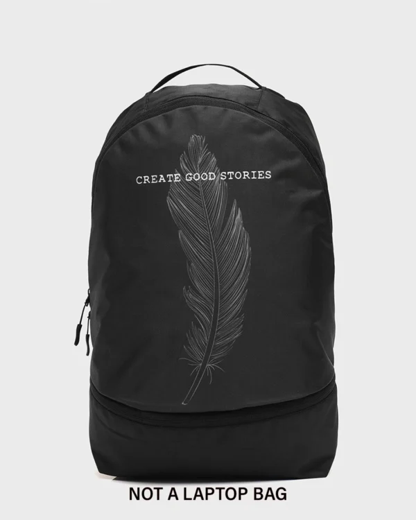 Black Printed Small Backpack