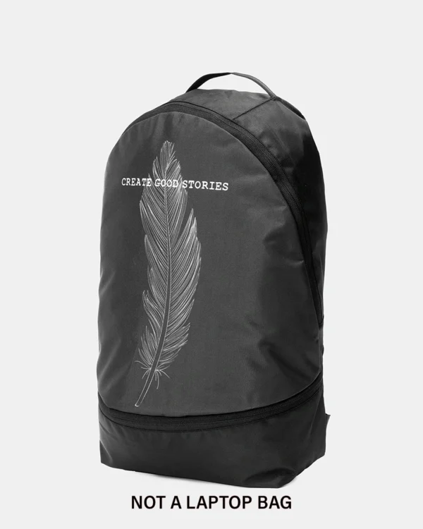 Black Printed Small Backpack