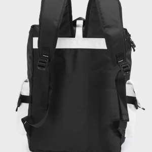 Unisex Black Hustle Printed Backpack