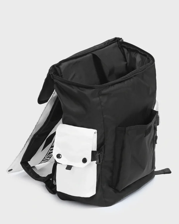 Unisex Black Hustle Printed Backpack