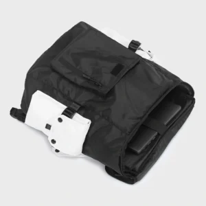 Unisex Black Hustle Printed Backpack