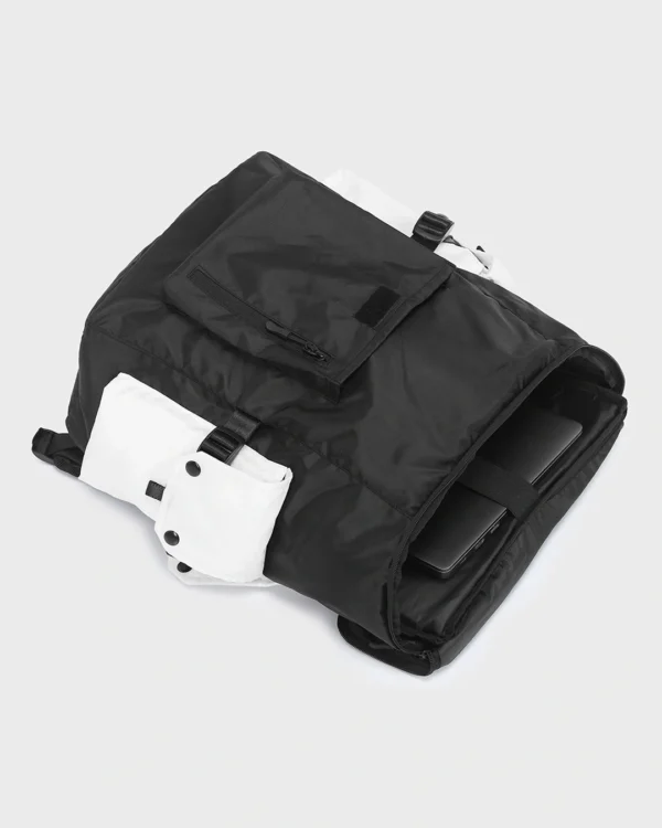 Unisex Black Hustle Printed Backpack