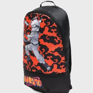 Black Naruto Scroll Printed Small Backpack