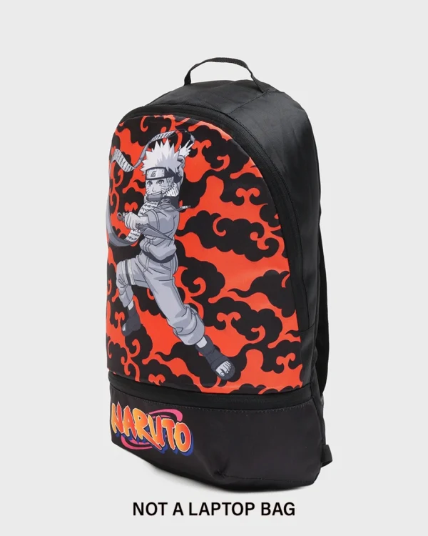Black Naruto Scroll Printed Small Backpack