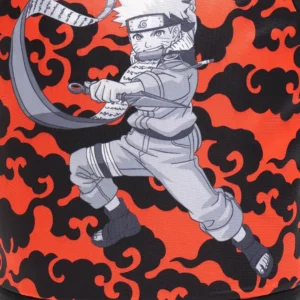 Black Naruto Scroll Printed Small Backpack