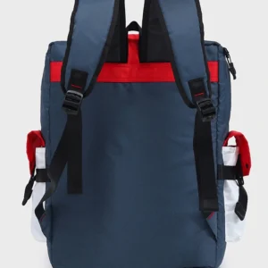 Unisex Red & Blue Hustle Printed Backpack