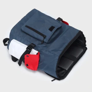 Unisex Red & Blue Hustle Printed Backpack