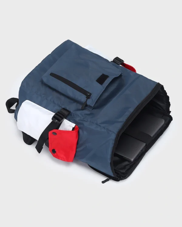 Unisex Red & Blue Hustle Printed Backpack